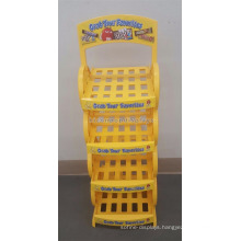 Yellow Powdered Custom Multi-Layer Snack Food Store Cotton Candy Chocolate Bar Box Display Stand